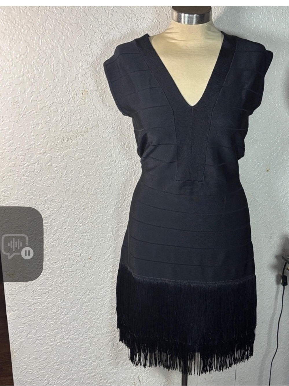 VENUS Black Fringe Midi Dress.perfect for birthday or out dancing